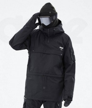 Black Men's Dope Annok Ski Jackets | India_D1024