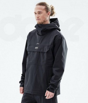 Black Men's Dope Downpour Outdoor Jackets | India_D2252