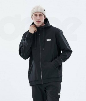 Black Men's Dope Flight Full Zip Hoodies | India_D1674