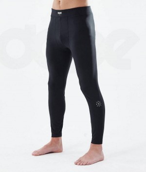 Black Men's Dope Snuggle Base Layer Pants | India_D2459