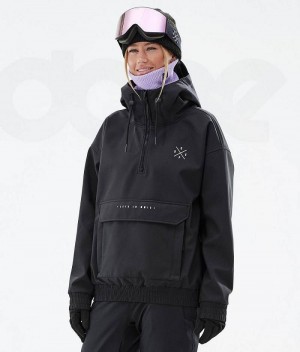 Black Women's Dope Cyclone W Snowboard Jackets | India_D1449