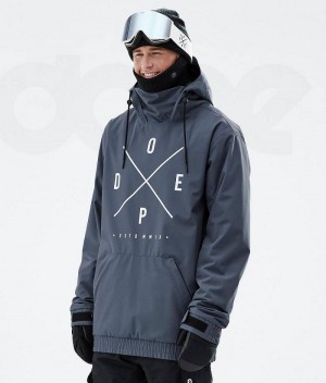 Blue Men's Dope Migoo Snowboard Jackets | India_D1373