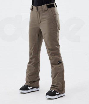 Brown Women's Dope Con W Snowboard Pants | India_D2103
