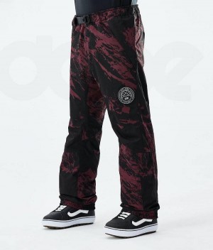 Burgundy Men's Dope Blizzard 2021 Snowboard Pants | India_D1608
