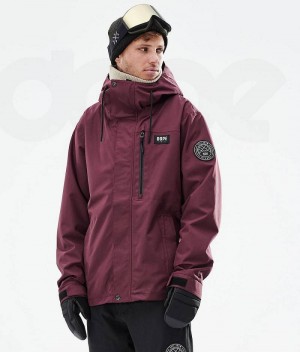 Burgundy Men's Dope Blizzard Full Zip 2021 Snowboard Jackets | India_D1811