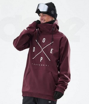 Burgundy Men's Dope Yeti Ski Jackets | India_D1558
