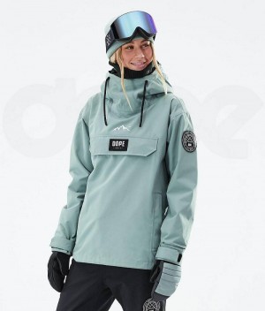 Green Women's Dope Blizzard W 2021 Snowboard Jackets | India_D1478