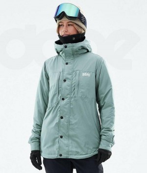 Green Women's Dope Insulated W Snowboard Jackets | India_D1612
