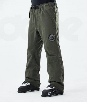 Olive Men's Dope Blizzard 2021 Ski Pants | India_D1561