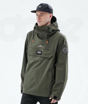 Olive Men's Dope Blizzard Light Outdoor Jackets | India_D1759