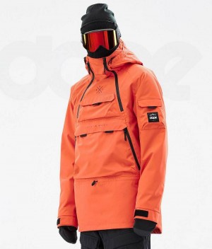 Orange Men's Dope Akin Snowboard Jackets | India_D1605