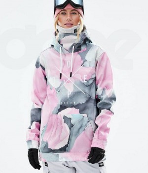 Pink Women's Dope Yeti 2021 Snowboard Jackets | India_D1841