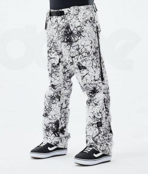 White / Black Men's Dope Antek 2021 Snowboard Pants | India_D1906