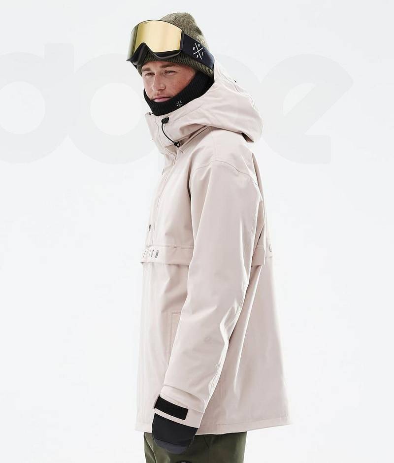 Beige Men's Dope Legacy Snowboard Jackets | India_D1447