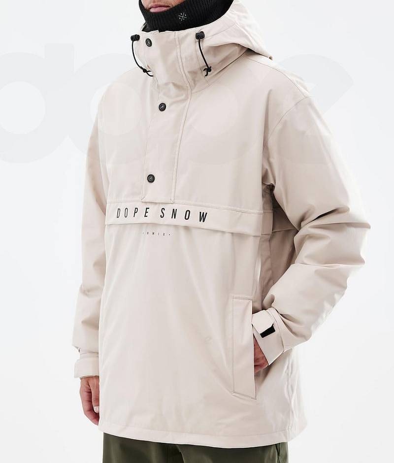 Beige Men's Dope Legacy Snowboard Jackets | India_D1447