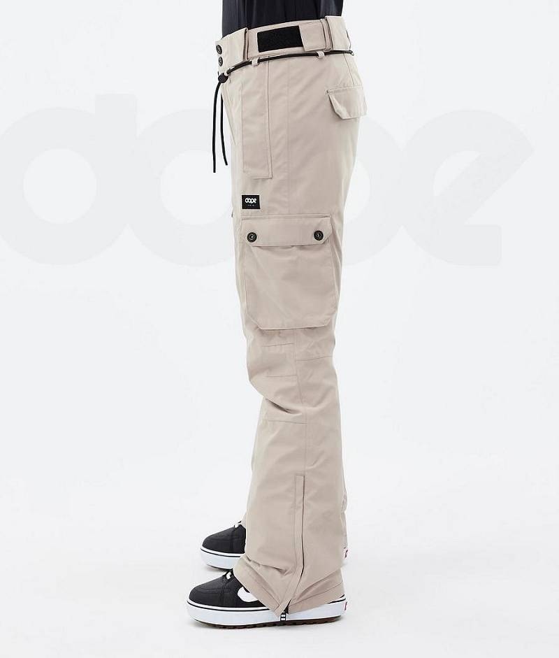 Beige Women's Dope Iconic W Snowboard Pants | India_D1607
