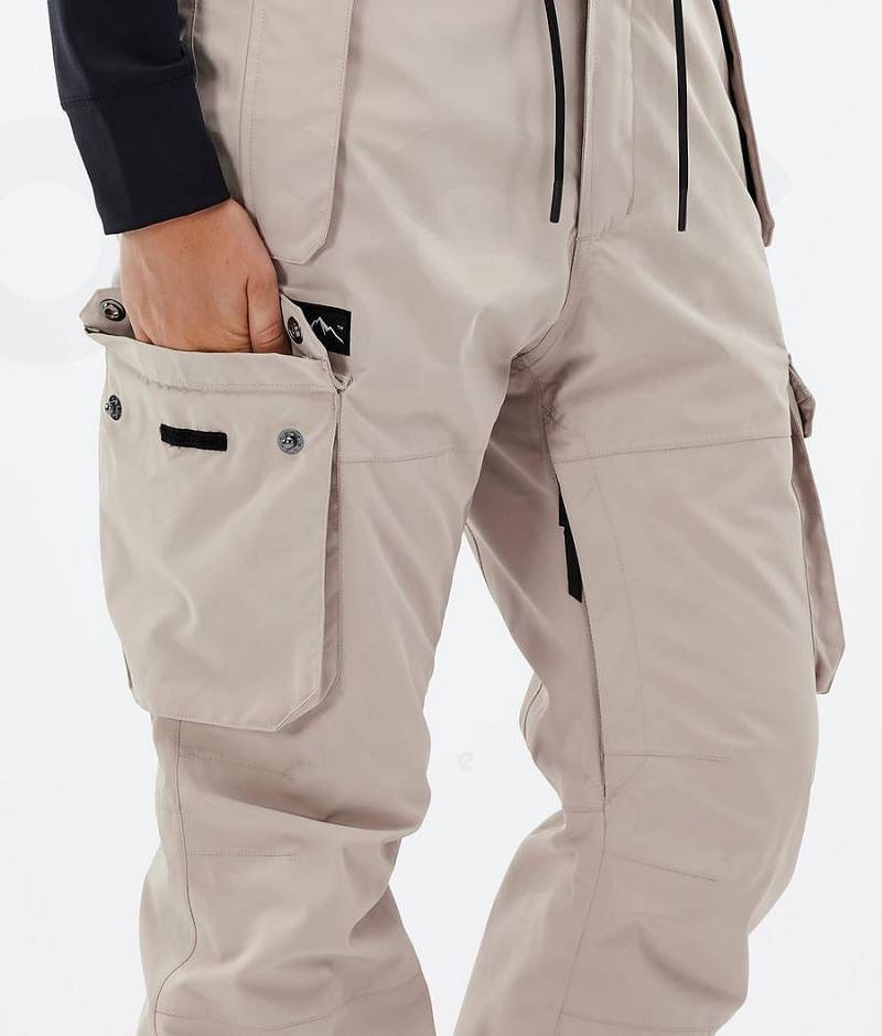 Beige Women's Dope Iconic W Snowboard Pants | India_D1607