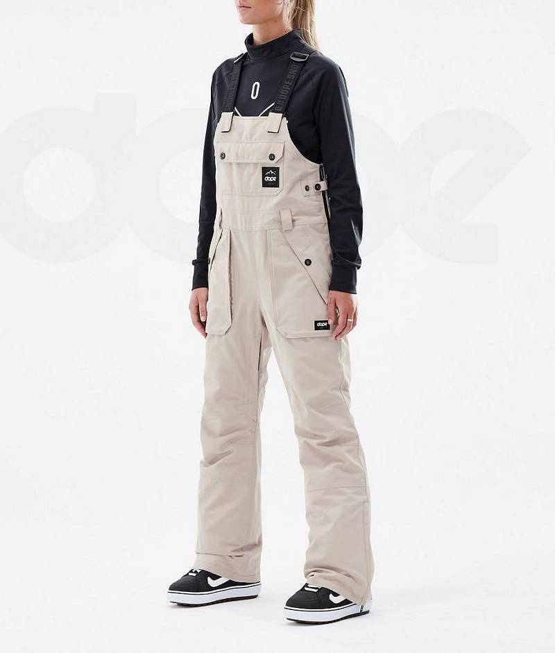 Beige Women\'s Dope Notorious B.I.B W Snowboard Pants | India_D1234