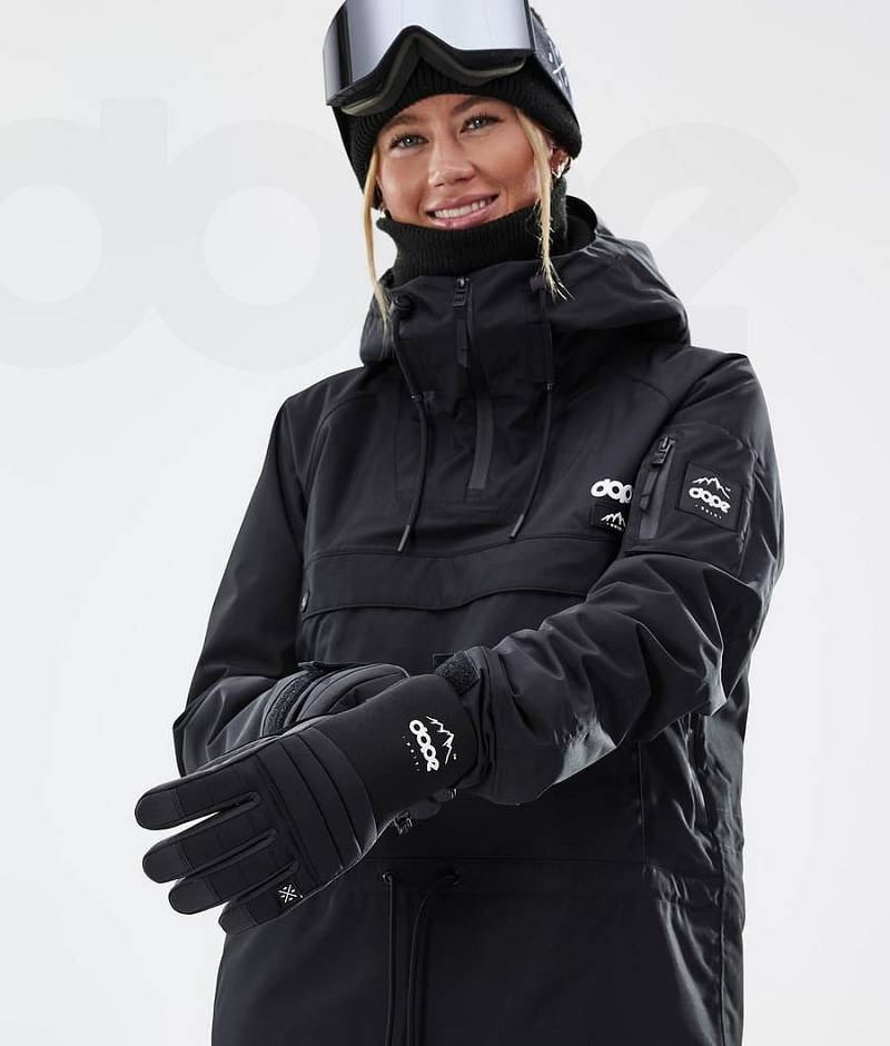 Black Men's Dope Ace Snowboard Gloves | India_D1008