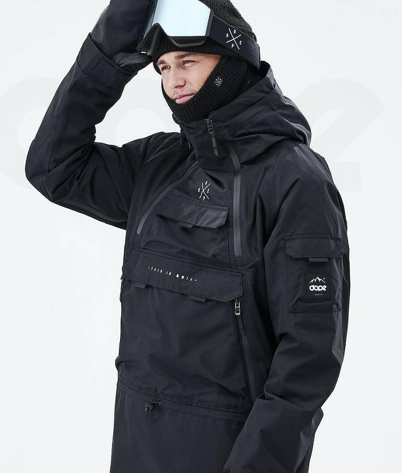 Black Men's Dope Akin 2021 Snowboard Jackets | India_D1078