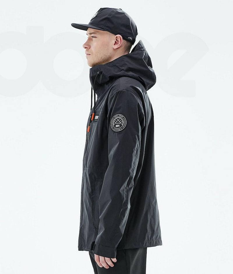 Black Men's Dope Blizzard Light Full Zip Outdoor Jackets | India_D2125