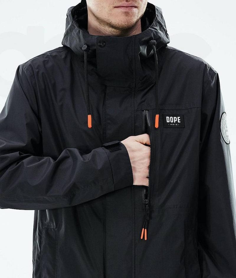 Black Men's Dope Blizzard Light Full Zip Outdoor Jackets | India_D2125