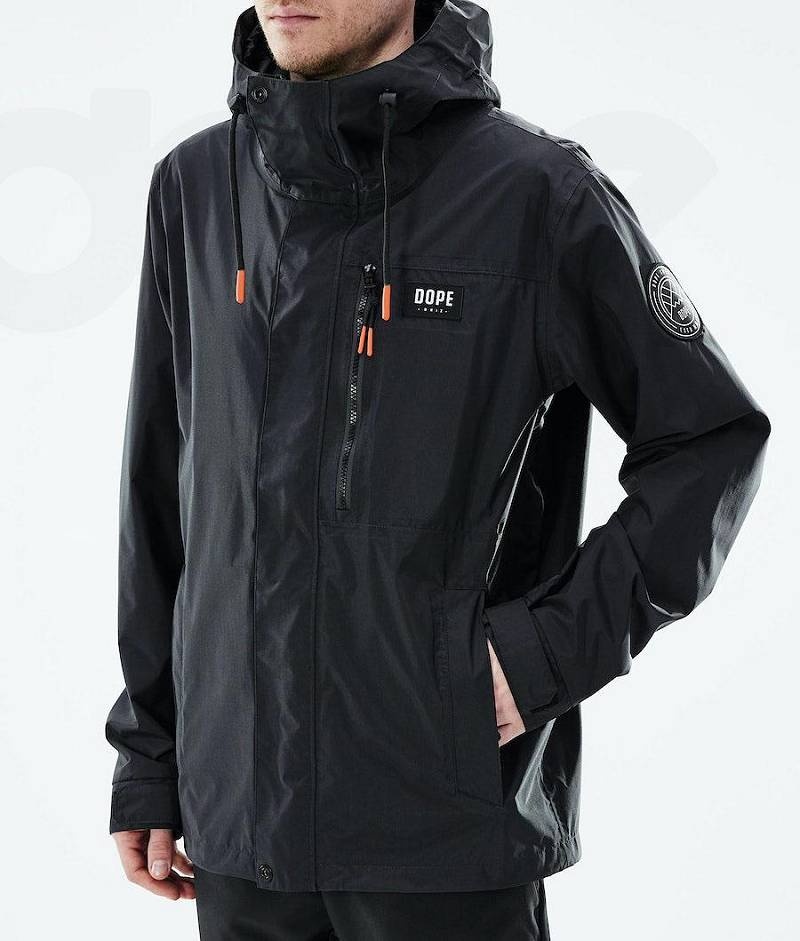 Black Men's Dope Blizzard Light Full Zip Outdoor Jackets | India_D2125
