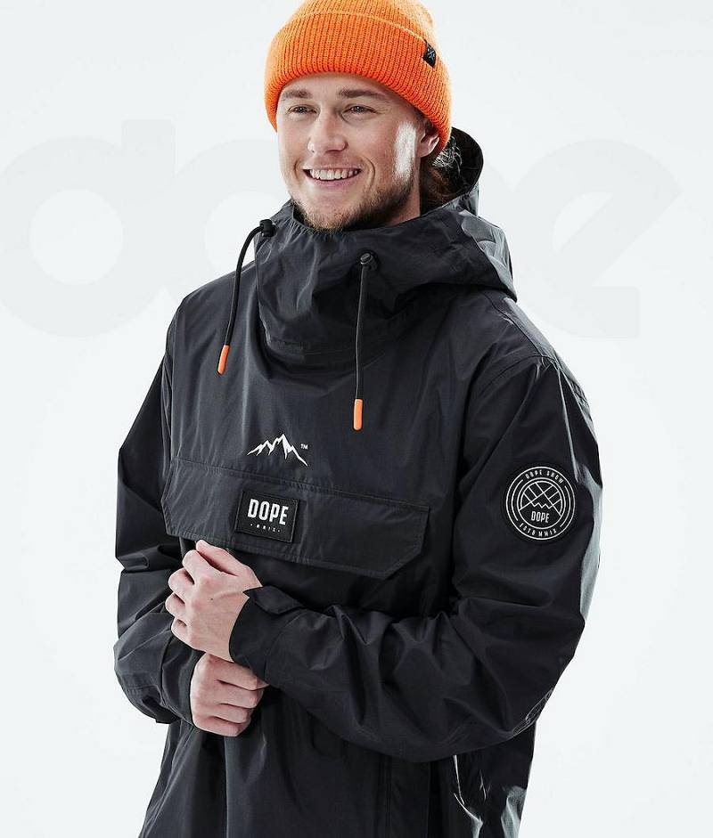 Black Men's Dope Blizzard Light Outdoor Jackets | India_D2299
