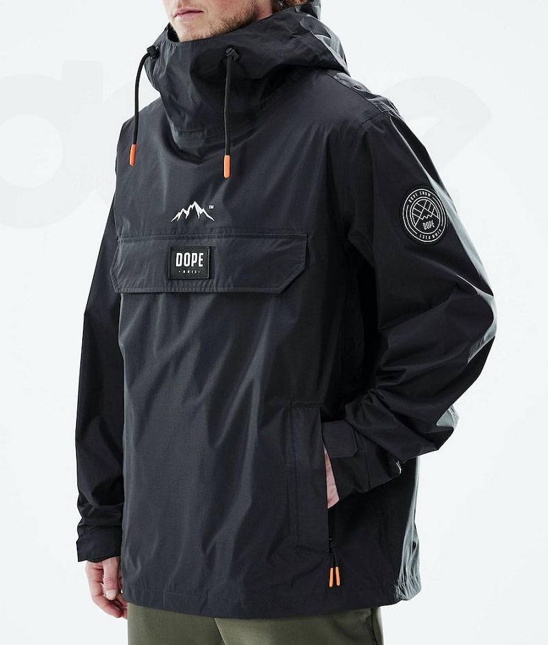 Black Men's Dope Blizzard Light Outdoor Jackets | India_D2299