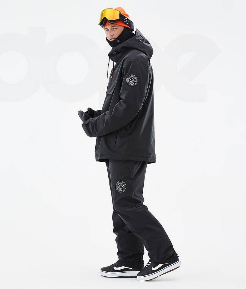 Black Men's Dope Blizzard Snowboard Jackets | India_D1617