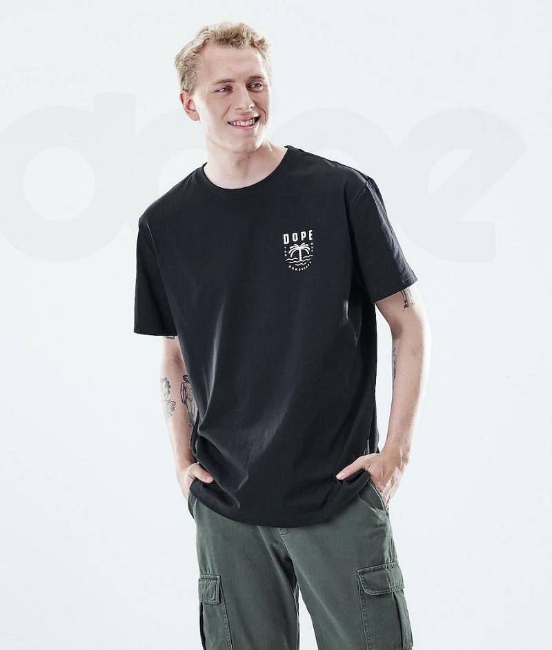 Black Men's Dope Daily T-shirts | India_D2347