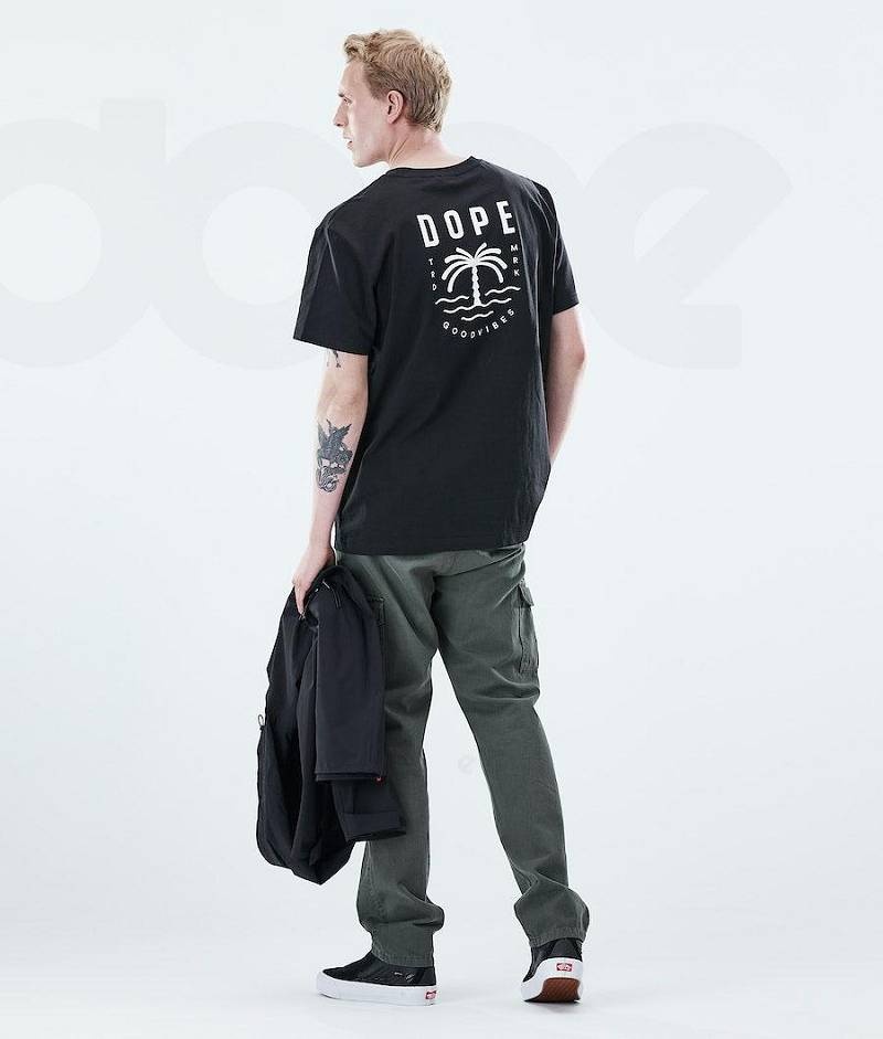 Black Men's Dope Daily T-shirts | India_D2347
