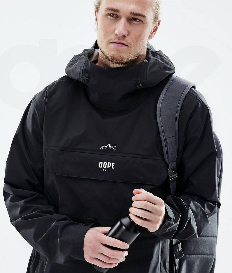 Black Men's Dope Downpour Outdoor Jackets | India_D2252