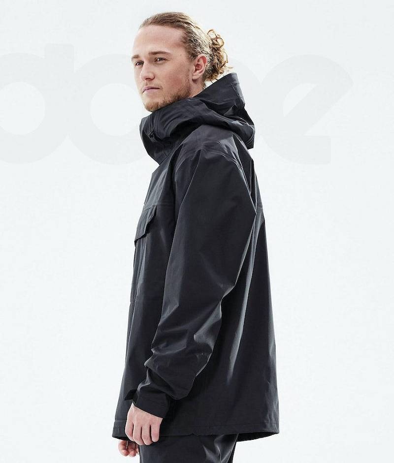 Black Men's Dope Downpour Outdoor Jackets | India_D2252