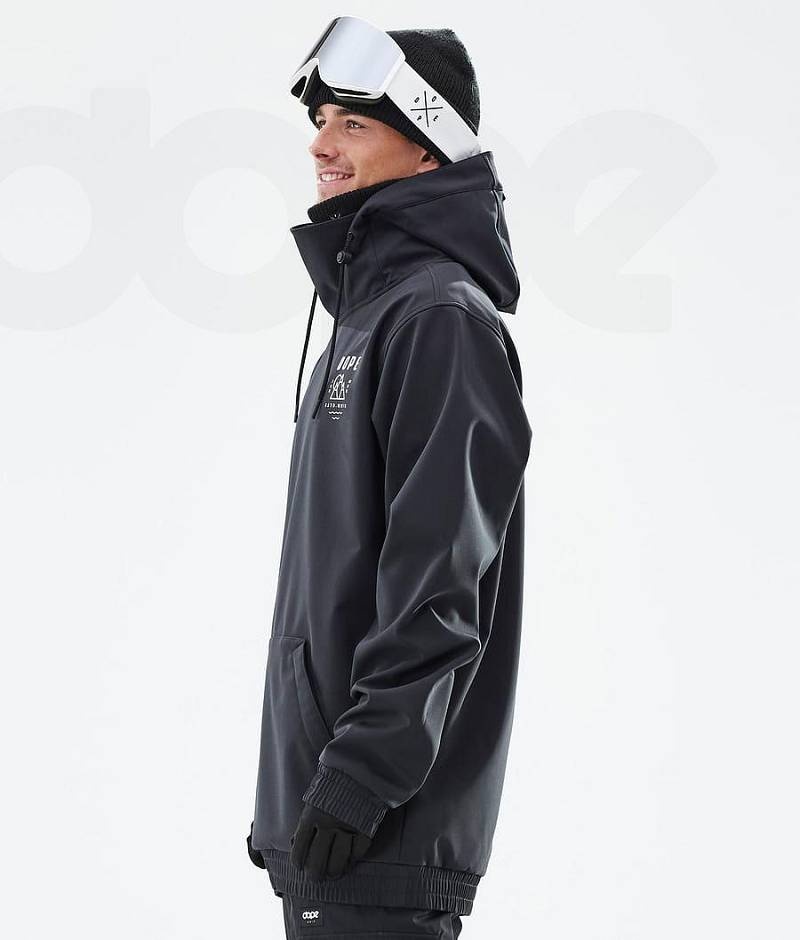 Black Men's Dope Yeti Ski Jackets | India_D1241