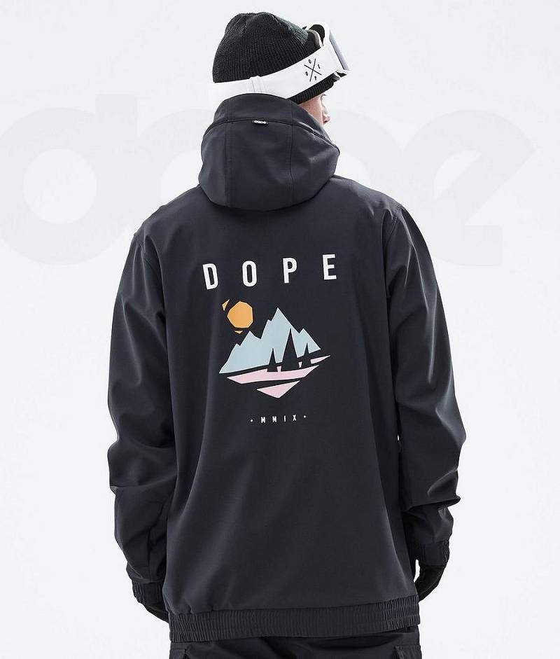Black Men\'s Dope Yeti Ski Jackets | India_D1685