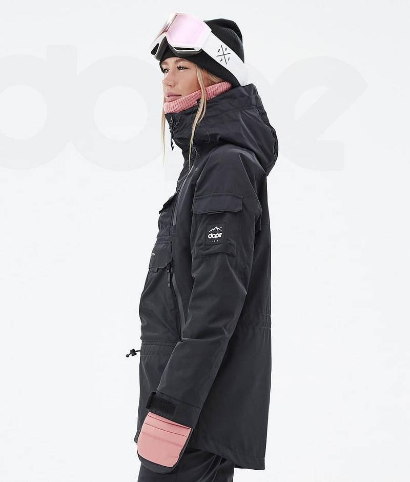 Black Women's Dope Akin W Snowboard Jackets | India_D1551