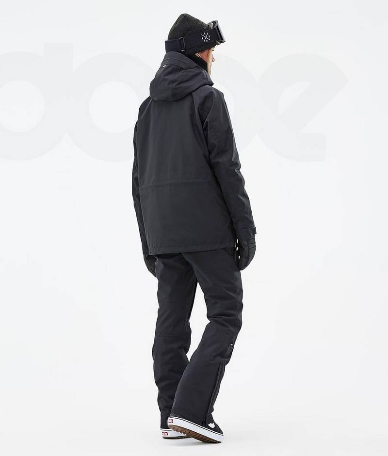Black Women's Dope Annok W Snowboard Jackets | India_D1140