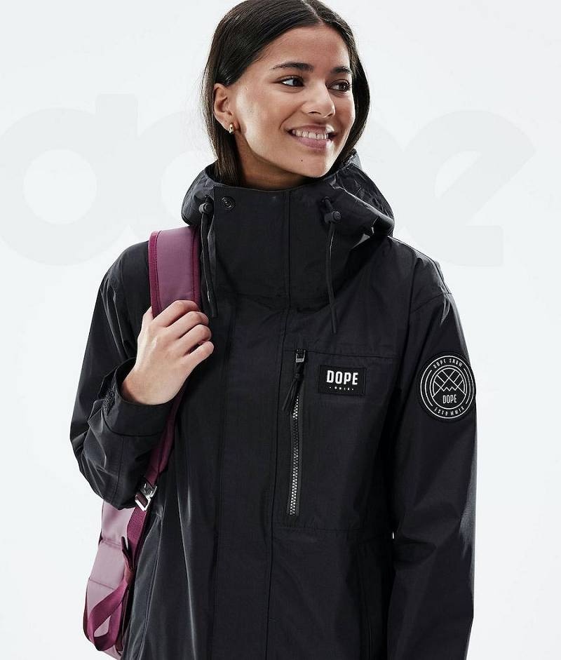 Black Women's Dope Blizzard Light W Full Zip Outdoor Jackets | India_D2090