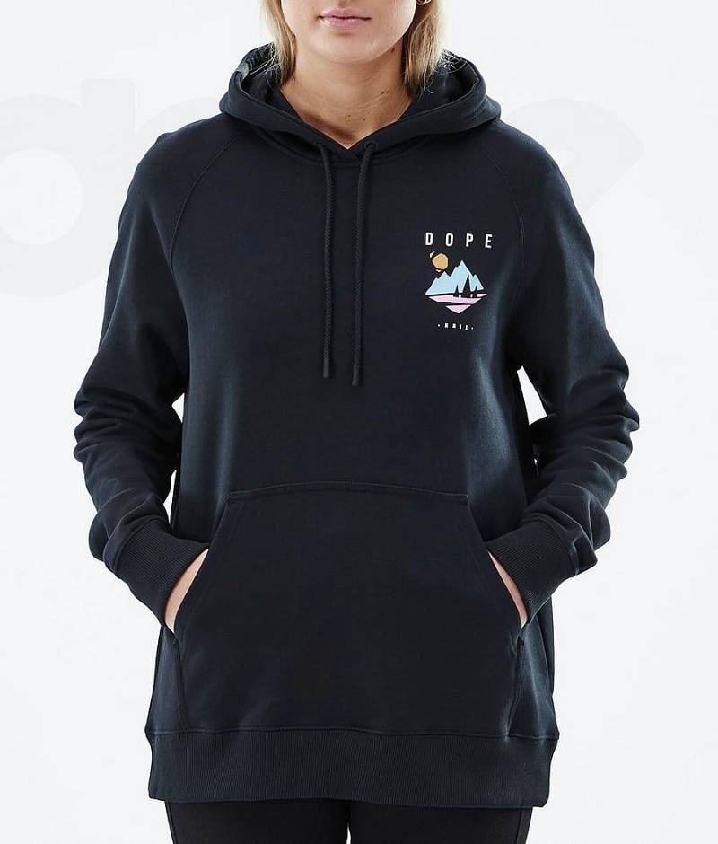 Black Women's Dope Common W Hoodies | India_D1474
