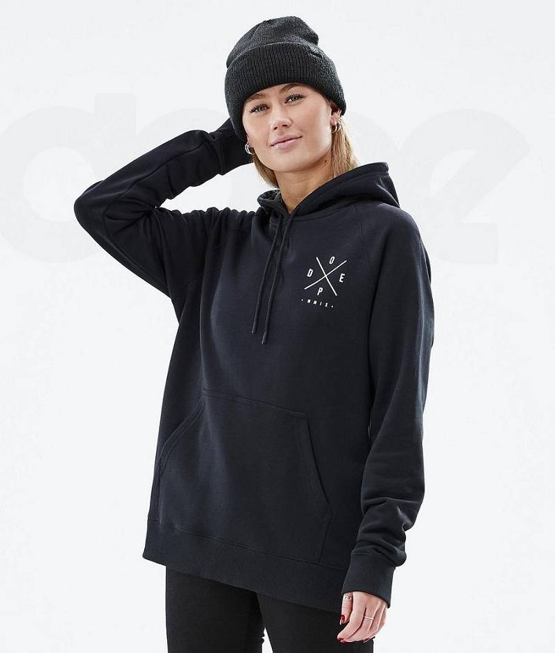 Black Women's Dope Common W Hoodies | India_D1792