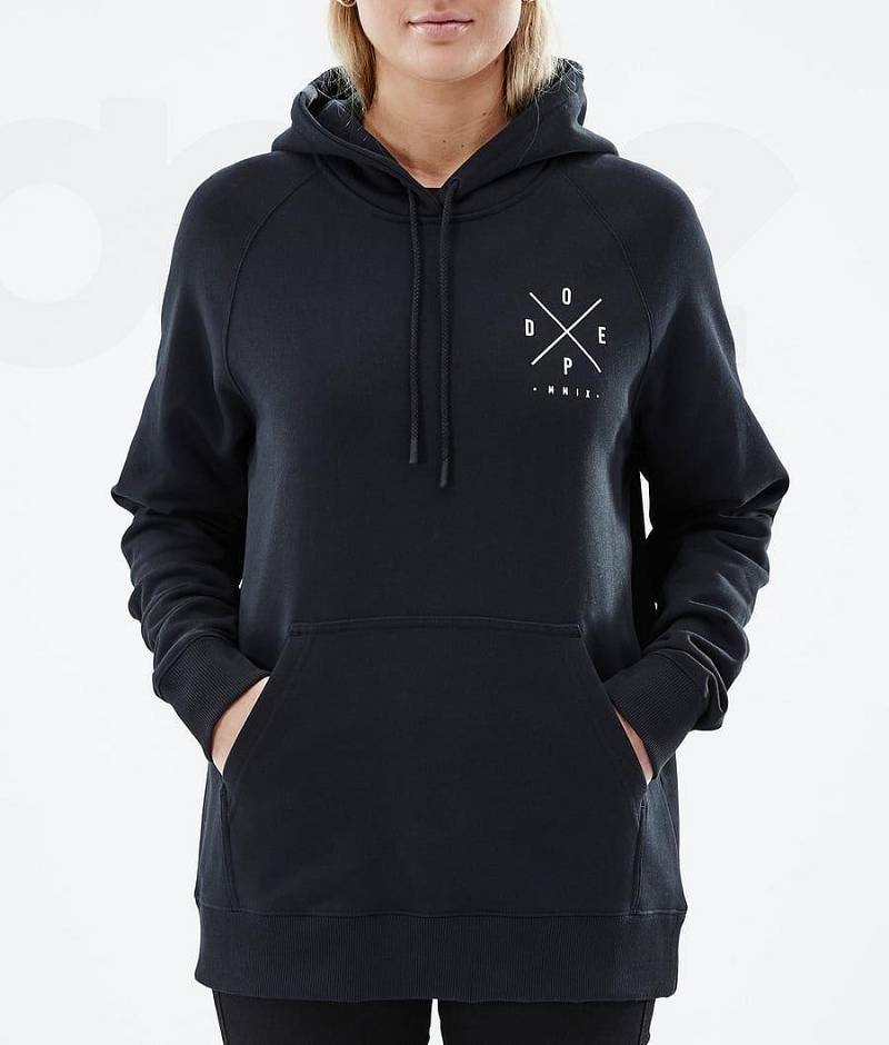 Black Women's Dope Common W Hoodies | India_D1792