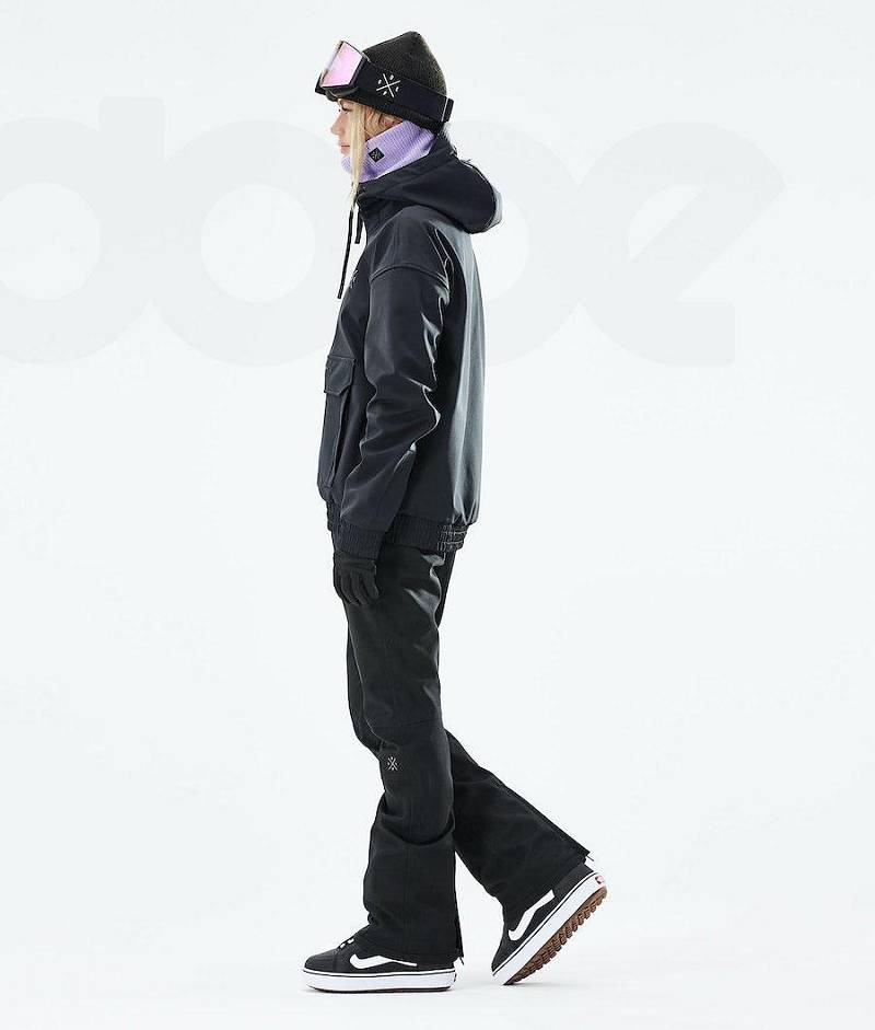 Black Women's Dope Cyclone W 2021 Snowboard Jackets | India_D2080