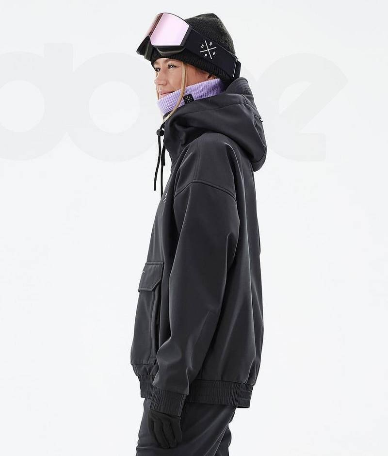 Black Women's Dope Cyclone W Snowboard Jackets | India_D1449