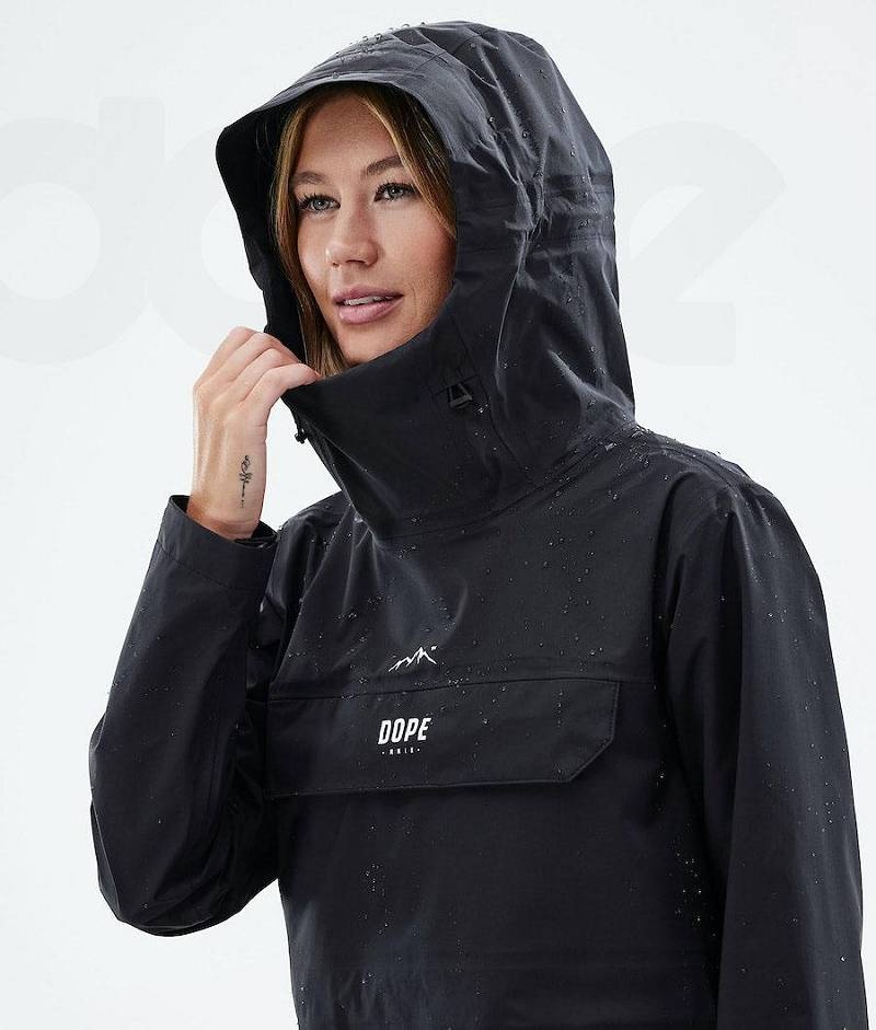Black Women's Dope Downpour W Outdoor Jackets | India_D1692