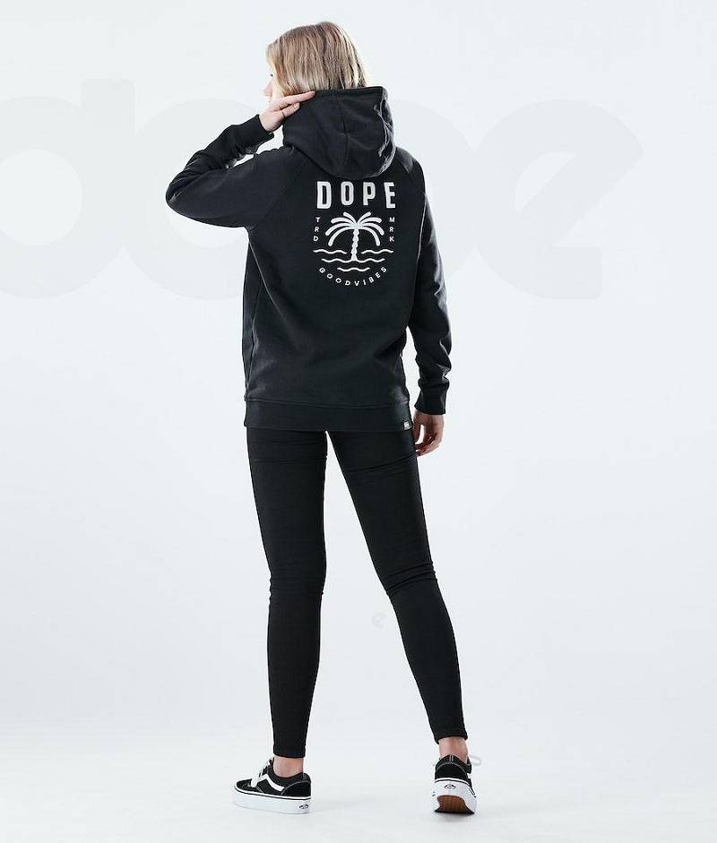 Black Women's Dope Regular Hoodies | India_D1517