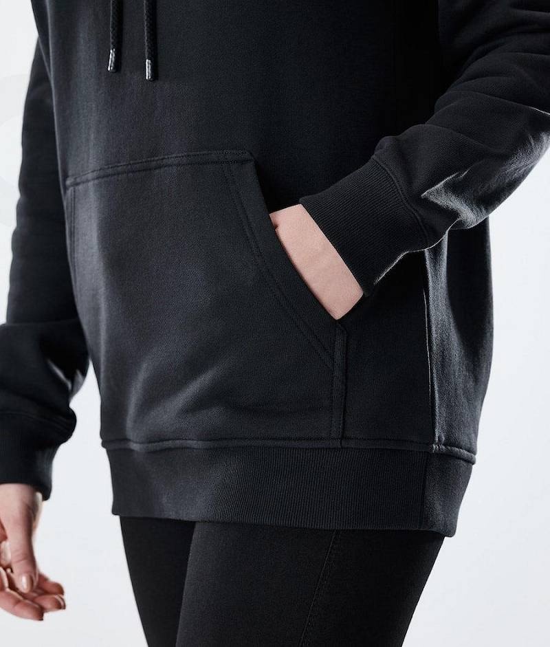 Black Women's Dope Regular Hoodies | India_D1587