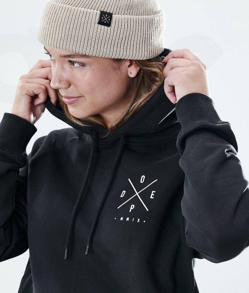 Black Women's Dope Regular Hoodies | India_D1698