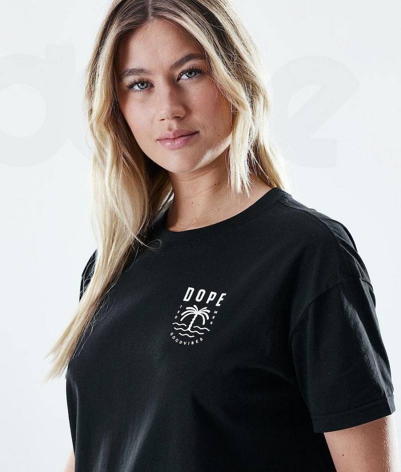 Black Women's Dope Regular T-shirts | India_D1303