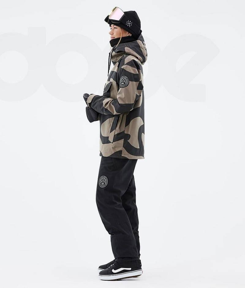 Black / Brown Women's Dope Blizzard W Snowboard Jackets | India_D2318